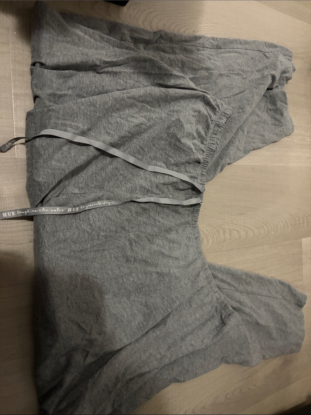 HUE Gray Maxi Skirt with Drawstring
